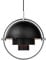GUBI Multi-Lite Pendelleuchte, Chrom/schwarz - ø36 cm
