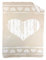 Moon Kuscheldecke Wolldecke Baumwolldecke Wohndecke mit Herz 150x200 (beige)