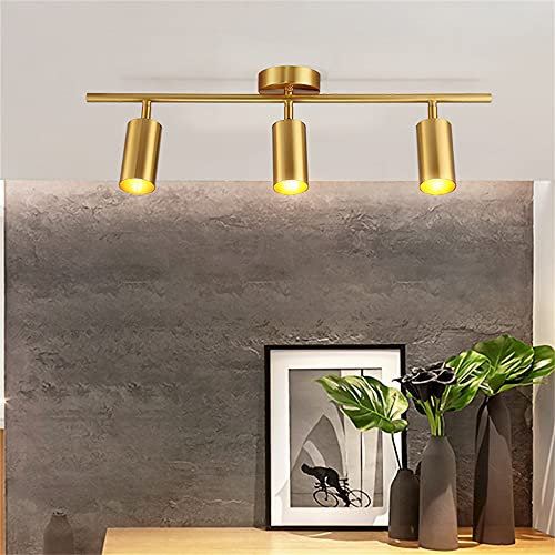 Hobaca GU10 3 Lichter Modern Gold LED Deckenspots Spotleuchten Spotbalken Downlight Unterputz montiert Deckenleuchte zum Küche Esszimmer im Rampenlicht Bild Licht Wohnzimmer Fokuslicht anzeigen