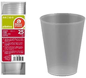 Caja de 200 Vasos de Plástico Duros Irrompibles 500ml, Reutilizables de Polipropileno