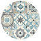 Vilber, Alfombra Vinilo Redonda, KOLLAR color 03, Diámetro 65 cm
