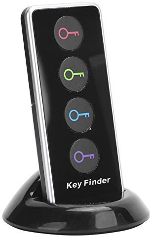 Cercachiavi Wireless 1 in 4, Localizzatore di Oggetti Tracker/wireless RF con Torcia a LED e Base APP Richiesta, per Collegare Chiavi, Portafoglio, Telecomando, Occhiali,