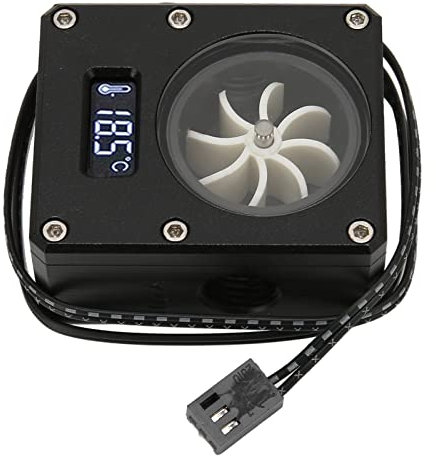 Computer-Wasserdurchflussmesser mit G1 / 4-Gewinde, 12 V, Kleine 3-polige Schnittstelle, PC-Computer-Wasserkühlungs-Durchflussmesser, Acryl-Wasserkühlungs-Durchflussanzeige für(Schwarz)