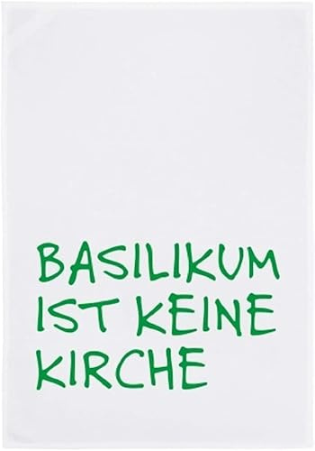WESTCRAFT Geschirrtücher / Küchen-Handtuch - Dish Towel Vintage aus 100% Baumwolle 50 x 70 cm (BASILIKUM IST Keine KIRCH grün)