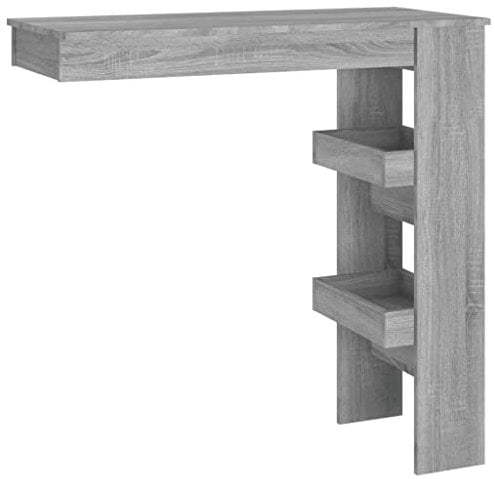 vidaXL Wand Bartisch Bartresen Stehtisch Tisch Tresentisch Bistrotisch Wandtisch Loungetisch Küchentisch Grau Sonoma 102x45x103,5cm Holzwerkstoff