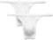 Summer Code String Ficelle en Micro Maille Homme Slip sous-vêtements Respirant en Extensibles Taille Basse G-String, Lot de 2 Blanc, XXL