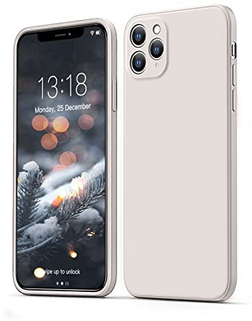 GOODVISH Hülle Kompatibel mit iPhone 11 Pro Max, Ultra Dünn Liquid Silicone Hülle, Kameraschutz und Bildschirmschutz, 360° Voll abgedeckte stoßfeste Handyhülle für iPhone 11Pro Max,StoneGrey