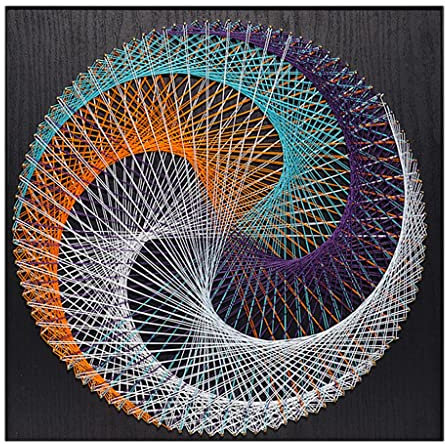 pistro 3D DIY Nail String Art Kit Artigianato Artigianato per Adulti, Motivo Geometrico DIY 3D