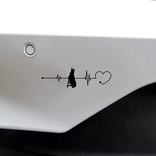 Yelolyio Herzschlag Dobermann Aufkleber Vinyl Aufkleber Haustier Hunde Aufkleber Tumbler Aufkleber Vinyl Aufkleber für Autos, LKWs, Fenster, Wände, Laptops 15,2 cm