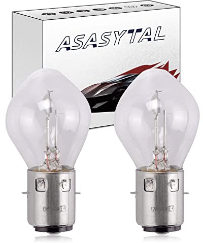 Asasytal S2 Ba20d Halogenscheinwerfer, 45/40W Nebelleuchte Hi/Lo Beam OEM-Ersatz DRL Auto Scheinwerfer Lampe, 3000 K Gelbe Helligkeit 12V für Auto Auto Motorrad Motorrad Roller, 2 Stücke