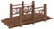 vidaXL Gartenbrücke, Teichbrücke für Garten Bauernhof Hinterhof, Zierbrücke mit Geländer auf beiden Seiten, Brücke Holzbrücke, Massivholz Fichte