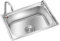 Fregadero De Cocina Pequeño Fregadero Empotrable Fregadero Sobre Encimera 1 Cubeta,Simple De Lavabo Fregadero Bajo Encimera Con Grifo,Fácil de Limpiar (38x33cm)
