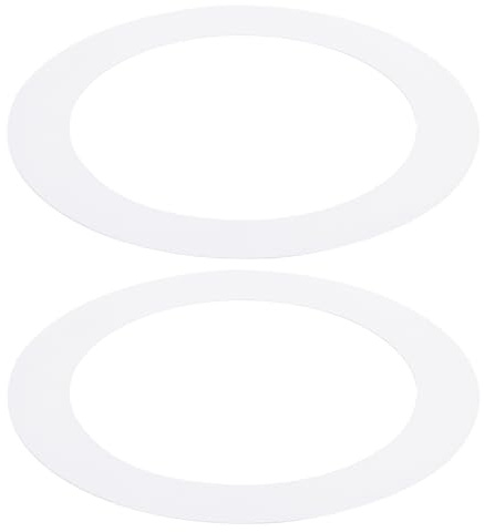 PATIKIL 6.3 ID 10.04 AD Bummelringe für Deckenleuchte 2 Packung Glanz Weiß Scheinwerfer Ring Beleuchtung für Decke Wand Einbaudose Deckenlampen