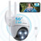 ieGee 2K Cámara Vigilancia Exterior con 2,4G/5G WiFi, Detección de Humano, Seguimiento Automático, Visión Nocturna Color, Alarma de Luz y Sonido, Grabación Continua, Compatible Alexa