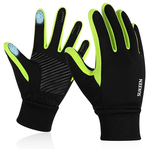 Kinder Handschuhe Thermo Anti-Rutsch Touch Screen Fahrradhandschuhe | Softshell Winterhandschuhe Wasserdicht Radhandschuhe Skifahren Hockey Rugby Outdoor Sport für mädchen Jungen 4-12 Jahre