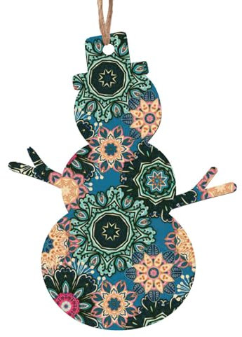 Weihnachtsschmuck Boho-Blume Ornamente Holz Ornamente für Weihnachtsschmuck