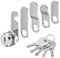 20 mm Letterbox Lock, Security Mailbox Lock 5 Keys, Toolbox Door Cupboard Locks, with 5 Different Lock Plates, for Cupboard Doors, Furniture