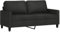 Tidyard 2-Sitzer-Sofa,Loungesofa Couch mit Armlehnen Schlafsofa Rückenkissen,Schlafsessel Wohnzimmersofa Designsofa Stoffsofa Metallgestell,Sitzmöbel Zweisitzer,158 x 77 x 80 cm (B x T x H) Schwarz
