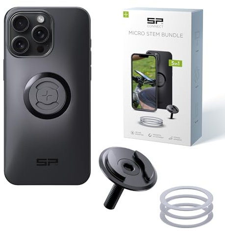 SP CONNECT Micro Stem Bundle | SPC+ | für iPhone 15 Pro Max Handy Halterung für den fahrradlenker | Smartphone Halterung Fahrrad | handyhalter
