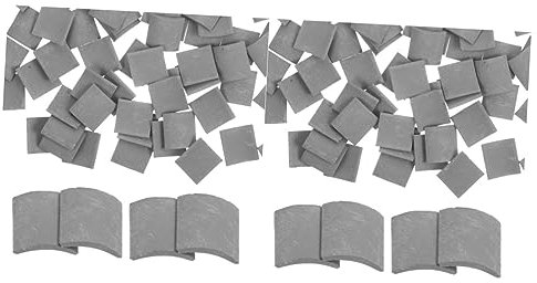 ibasenice Mini-Spielzeug 140 STK Mini-Steine Mini-Hausdachziegel Modellziegel DIY Spielzeuge Modelle Mini-Gartendachziegel lebensechte kleine Dachziegel künstlich Sandkasten Modellbaum Ton