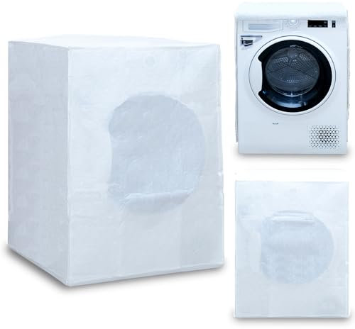 Housse de machine à laver et couvre-sèche-linge pour intérieur, housse imperméable avec fermeture à glissière, housse anti-poussière, housse de machine à laver pour intérieur 60 x 60 x 80 cm