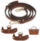 Schultergurt Leder mit 2 Stück Schultergurtadapter No-Punch, Schulterriemen Longchamp, Verstellbare Straps Bag Strap für Taschen Riemen, Taschenhenkel Leder für Taschen Riemen