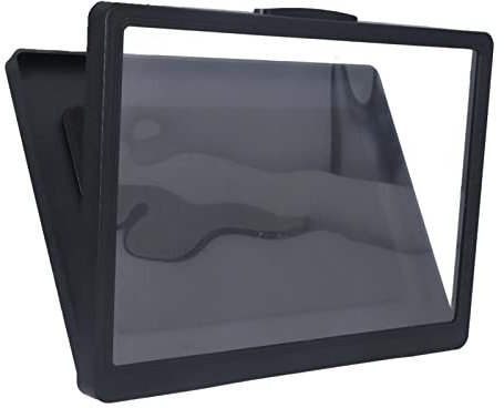 Fockety Support de Tablette de Douche, Support de Tablette étanche Rotatif à 180 °, étui de tablettes de Salle de Bain, Supports Mural de tablettes avec écran Anti-buée Tactile (9802B Noir)