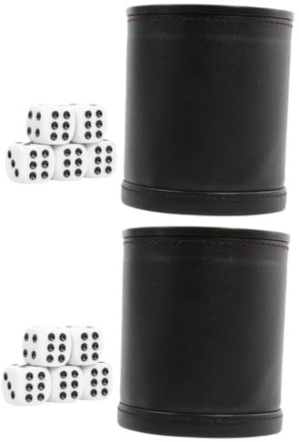 Alasum 2 Sätze Würfelbecher rote Pokalgruppe Hotel liefert Siebbecher Flanellwürfel Farbbecher Toys für barzubehör ösch Noir Geschenkidee Black