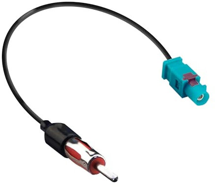 Xahpower Adattatore Antenna Autoradio Fakra Z Maschio a Spinotto DIN per Audi, BMW, Fiat, VW, Skoda, Peugeot, Ford