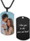 MeMeDIY Personalisierte Halskette mit Foto Anhänger Gravur Name/Datum/Text für Männer Frauen Gedenkkette Edelstahlschmuck Geschenk für den Freund -C1