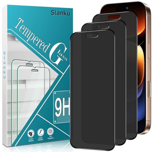 Slanku [3 Pack Matte Privacy Screen Protector for iPhone 16 Pro Max, Anti Fingerprint, Anti Glare, Anti Spy Matte Protective Film