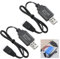 2pcs 7.4V 800mA USB Charger for Lithium Batteries Fast Charger with XH-3P 3-Pin Connector LiPo Battery USB Charging Cable for RC Cars Drones Quadcopters Toys RC Vehicles LED Indicator Charger