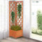 BAKAJI Fioriera Angolare in Legno con Traliccio da Esterno ed Esterno, Porta Fiori e Rampicanti ad Angolo per Giardino, Balcone, Patio, Resistente alle Intemperie, 40 x 40 x 145 cm