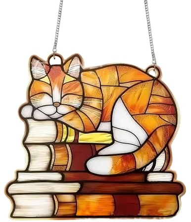 Katzen Sonnenfänger Für Fenster,Fensterdeko Hängend,Katzen Wohndekoration,Katzenzimmerdekoration 20cm Katzenornament,Schöne Wanddekoration,Heimdekoration,Wandkunst Für Wohnzimmer Und Schlafzimmer