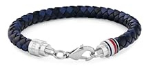 Tommy Hilfiger Jewelry Geflochtenes Lederarmband für Herren Blaue Farbe - 2790634
