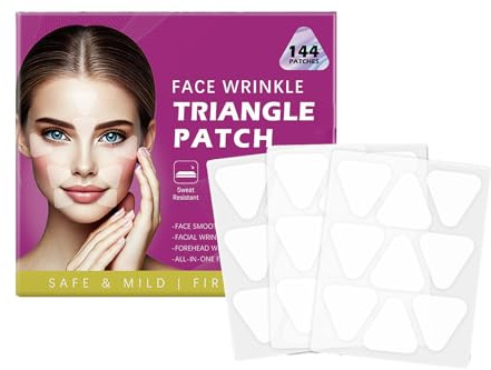 Zornesfalten Pflaster, 144 Stück Hydrokolloid Anti Falten Pflaster für Gesicht & Augenpartie, Face Lifting Tape zur Glättung von Stirnfalten und Lachfalten, Für Nacht, Wasserdicht und Hautfreundlich