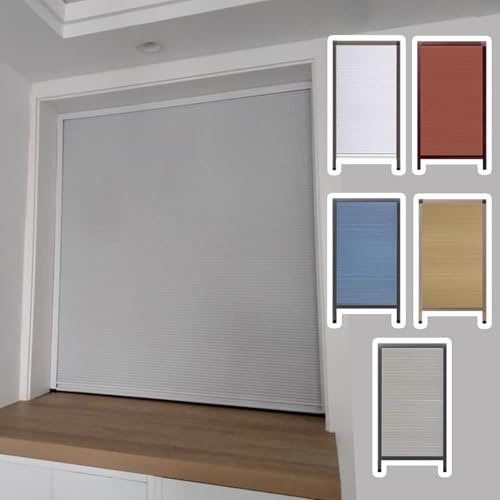 ZIMGOD Porte Accordéon D'armoire pour Placard sur Mesure, Petit Porte Pliante Coulissante Enroulable sans Perçage, Porte Escamotable pour Interieur Cuisine Meuble