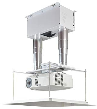 Projector Lift Ceiling Mount, Heavy Load Bracket with 360-Degree Rotation and Adjustable Tilt Angle, Supports Up to 30kg for Secure Projection Setup