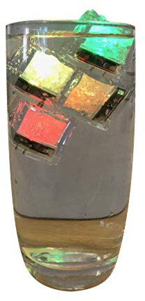 2x LED Eiswürfel 4er Set, LED eis würfel, Leuchtende eiswürfel,eiswürfeln, blinkende eis Würfel