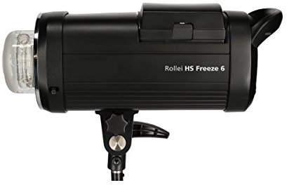 Rollei HS Freeze 6 - Professioneller Studioblitz mit Akku - Ideal für Ihr Outdoor Shooting, geschützt gegen Sprühwasser, Sand und Staub, mit 600 Ws Blitzleistung - Schwarz