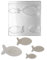 Rayher 36083000 Gießform Fische, 4 Größen, 7,5 - 14,5 cm, Tiefe 3 cm, Material PET, zum Ausgießen mit Kreativ-Beton, Raysin-Gießpulver, Seife, Wachs, Betongießform