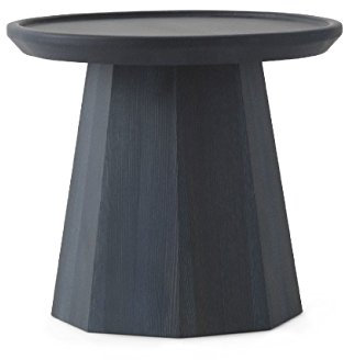 Normann Copenhagen - Tisch - Beistelltisch - Kieferholz - Pine - dunkelblau - Höhe 40,6 x Ø: 45 cm