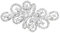 YOQUCOL Broche argentée en forme de ruban avec strass en oxyde de zirconium blanc pour femme, Strass, Zircone cubique