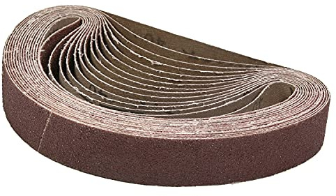 Utoolmart Schleifband, 533 x 30 mm, hochfest, wasserfest, Polierfarbe, Oberflächenschleifen, Schleifband, super Zähigkeit, Körnung 40, 15 Stück