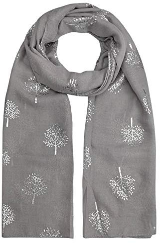 heekpek Foulard Echarpe Femme Echarpe Foulard Paillettes Imprimé Écharpe Foulard Wraps Foulard Imprimé Mûrier Femme Mode Foulard Paillettes- Taille Unique -Gris -