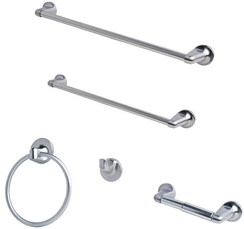 Laguna Brass Badezimmerzubehör-Set, gebürstetes Nickel, 5-teilig