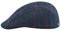 Sterkowski Norte Schirmmützen Für Herren | Harris Tweed Flatcap Herren | Newsboy Cap Herren Schlägermütze Herren Schiebermütze Herren Tweed Schiebermütze Wolle 58 cm Blau/Rot