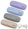 KINGOZOYI 4 Pezzi Custodia Occhiali Rigida da Sole, Astuccio Occhiali Rigido, Tessuto Esterno in Lino Viola, Grigio, Beige, Blu