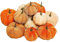 Halloween Künstliche Kürbis 12 Stück Samt Kürbis Ornament, Mini-Kürbisse für Herbst, Halloween, Erntedankfest, Party, Heimdekoration (Orange)