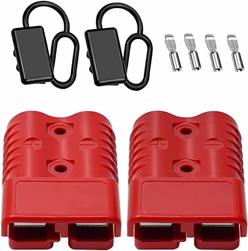 Bohaner Stecker Anderson Stecker 175A 600V Anhängerkupplung für Seilwinde, Quick Connect Batterie Akku Steckverbinder Schnellanschluss Stecker (175A + Kauçuk Kapak)
